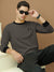 UA Fleece Funky Style Sweatshirt For Men-Chalk Brown with Black-BE2485