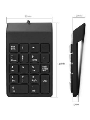 USB Mini Num Pad Numeric for Laptop Notebook PC Computer-BE1914/BR14065