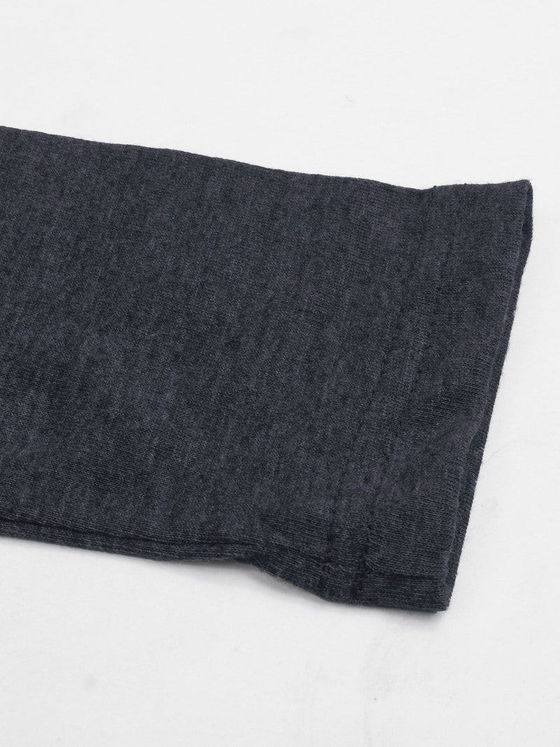US POLO ASSN Single Jersey Long Sleeve Tee Shirt For Kids-Blue & Charcoal Melange-BE1156