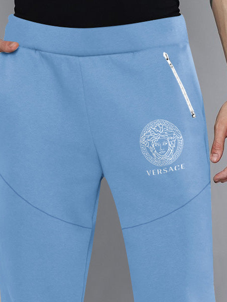 VERSACE Terry Fleece Jogger Sweatpant For Men-Sky-BE2707