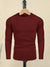 Coofandy Crew Neck Classic Slim Fit Sweater For Men-Maroon-SP1125/RT2262