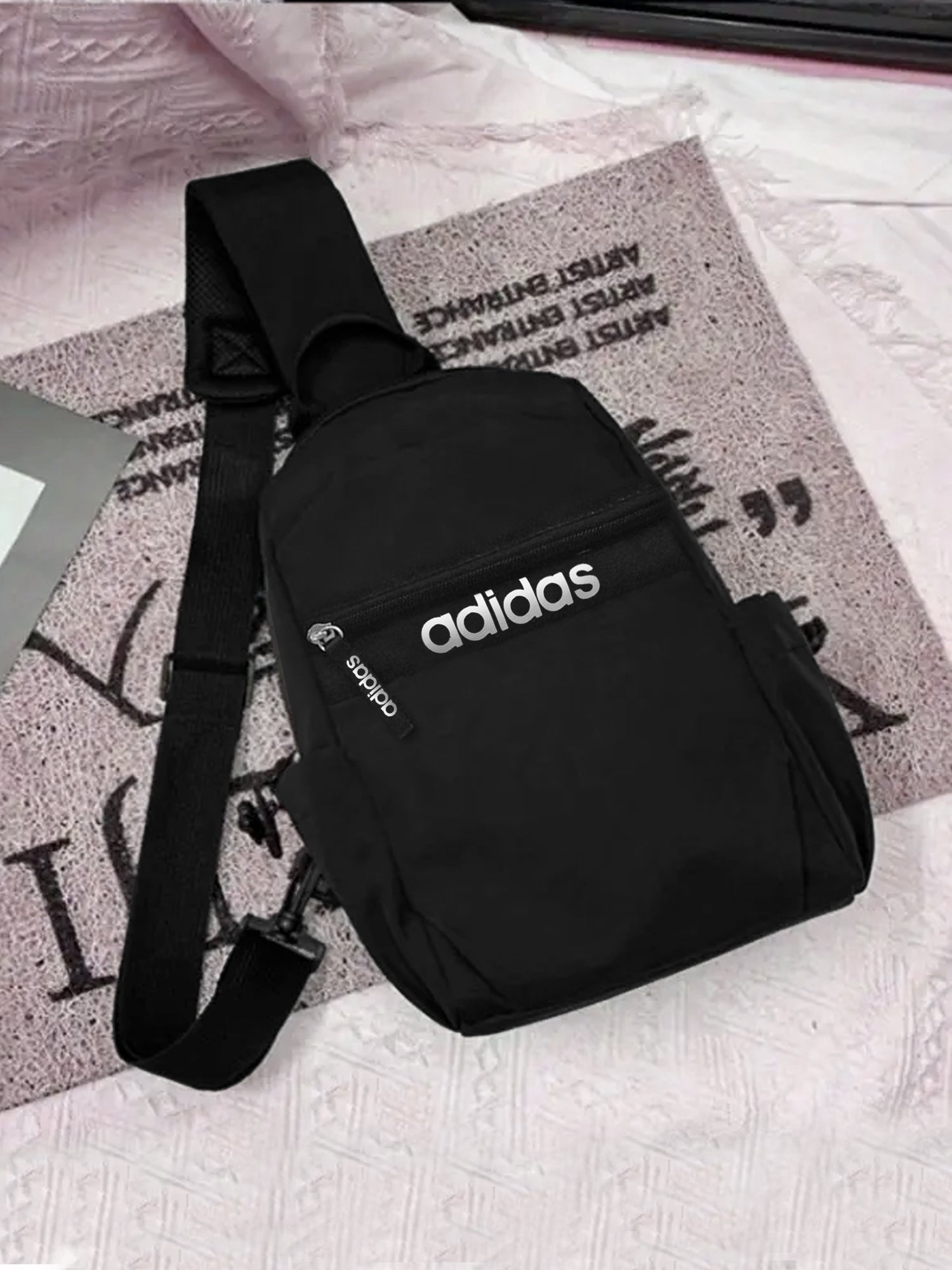 Adidas Unisex Cross Body Travel Shoulder Bag-Black-SP1462