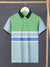 NXT Summer Polo Shirt For Men-Sky Blue & Cyan with Stripes-SP1518