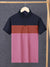 NXT Summer Polo Shirt For Men-Pink & Navy with Maroon Panel-SP1511/RT2352