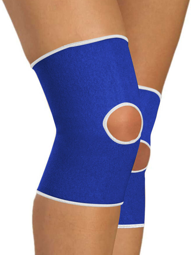 Premium Quality Elastic Hole Knee Pads-Black-LV428