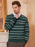 Full Fashion Wool V Neck Sweatshirt For Men-Dark Green-BE368/BR1140