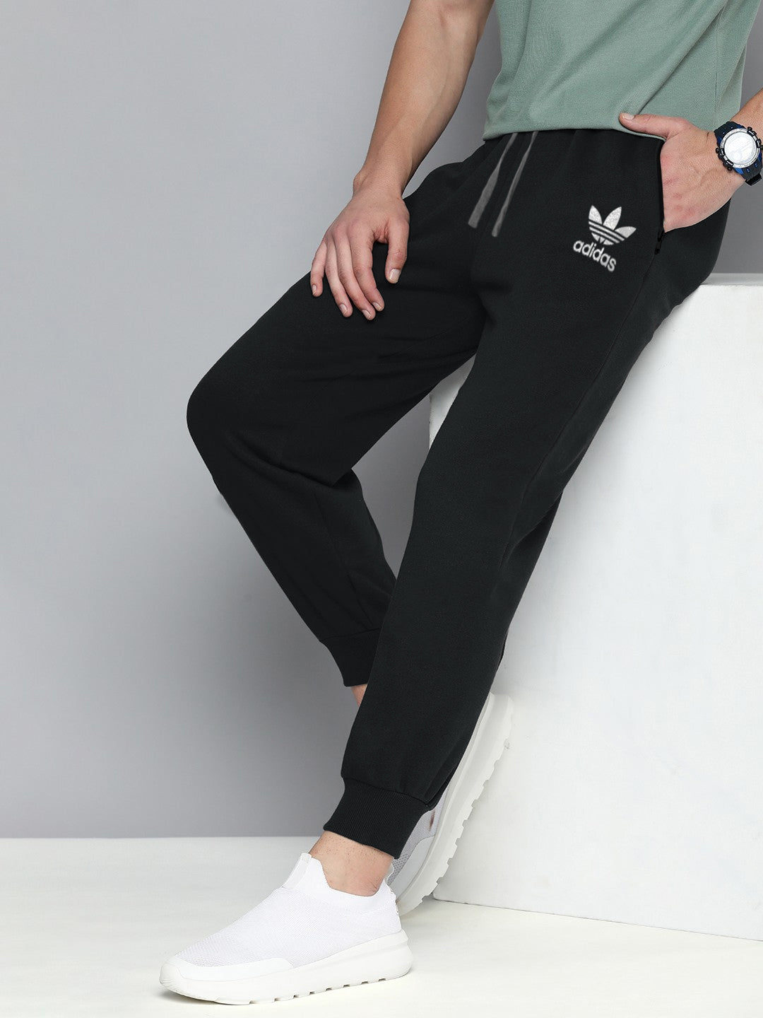 ADS Terry Fleece Jogger Sweatpant For Men-Rosy Black-BE2595