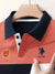 U.S Polo Assn. Summer Polo Shirt For Men-Navy with Coral Orange & White Panel-BE780/BR13027