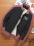P&B Fleece Zipper Mock Neck Jacket For Men-Dark Grey with Brown Melange-BE527