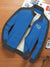 P&B Fleece Zipper Mock Neck Jacket For Men-Blue with Charcoal Melange-BE555