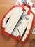 P&B Fleece Zipper Mock Neck Jacket For Men-Cream with Orange-BE501