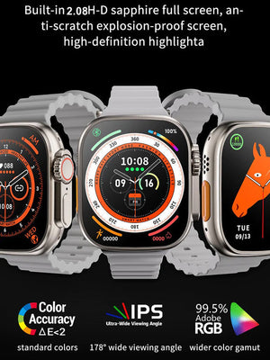 X8 Ultra Smartwatch 49mm With Bluetooth Calling-Orange-BR576