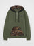 Nyc Polo Half Zip Terry Fleece Zipper Hoodie For Men-Olive Green-BE592