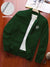 Louis Vicaci Zipper Fur Bomber Jacket For Men-Dark Green-BE370/BE1142