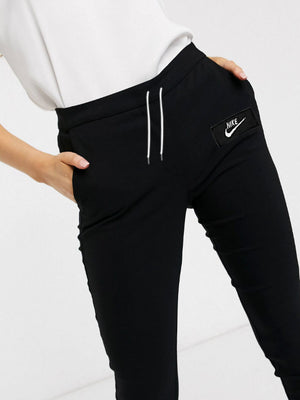 NK Terry Fleece Slim Fit Jogger Trouser For Ladies-Black-BE2180