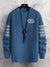 Louis Vicaci Turtle Neck Rabbit Wool Sweatshirt-Blue with Print-BE450/BR1212