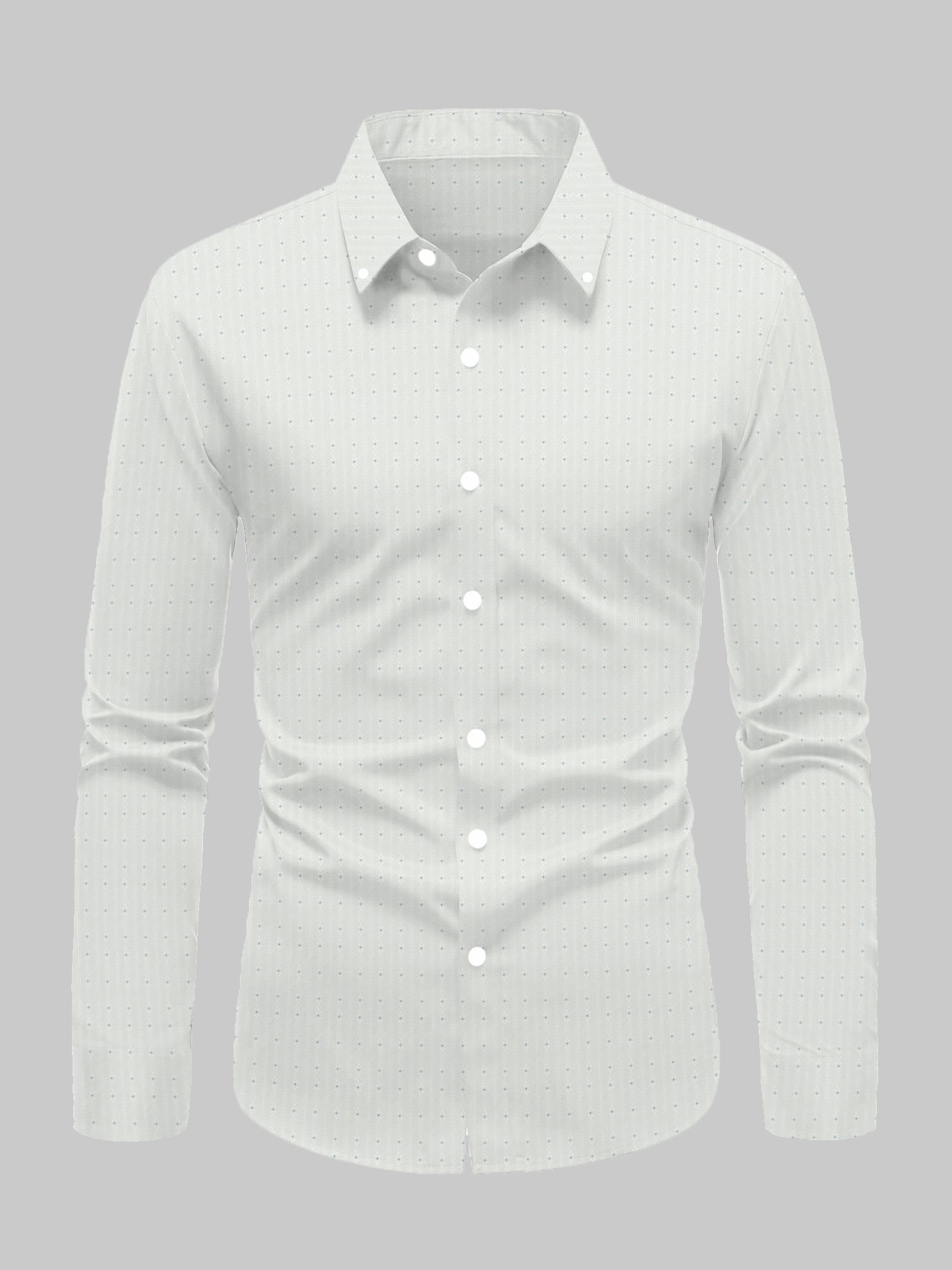 ZARA Premium Slim Fit Casual Shirt For Men-Grey with Allover Print-SP2490