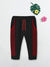 Summer Jersey Terry Slim Fit Short For Kids-Black with Red Stripes-SP1876