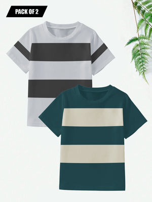 Pack Of 2 Single Jersey Tee Shirt For Kids-SP2881