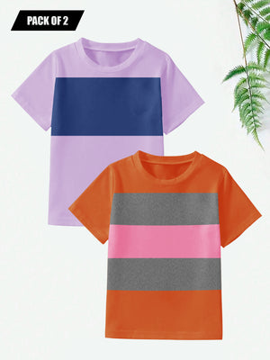 Pack Of 2 Single Jersey Tee Shirt For Kids-SP2881