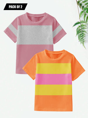 Pack Of 2 Single Jersey Tee Shirt For Kids-SP2881