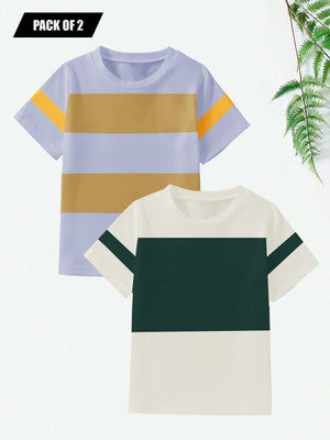 Pack Of 2 Single Jersey Tee Shirt For Kids-SP2881