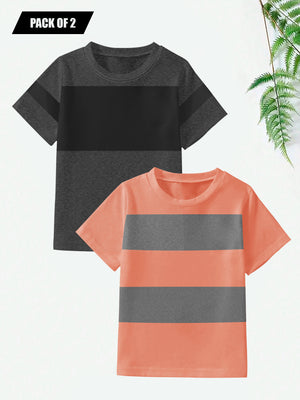 Pack Of 2 Single Jersey Tee Shirt For Kids-SP2881