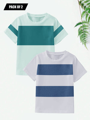 Pack Of 2 Single Jersey Tee Shirt For Kids-SP2881