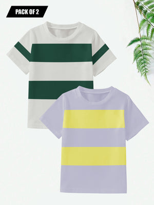 Pack Of 2 Single Jersey Tee Shirt For Kids