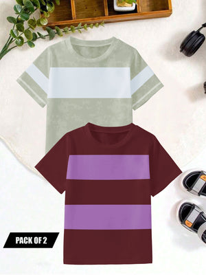 Pack Of 2 Single Jersey Tee Shirt For Kids