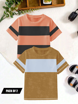 Pack Of 2 Single Jersey Tee Shirt For Kids