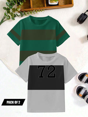 Pack Of 2 Single Jersey Tee Shirt For Kids