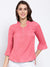 Louis Vicaci Butterfly Sleeve 4 Sided Lycra Ban Top For Ladies-Shine Light Pink-BR716