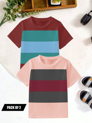 Pack Of 2 Single Jersey Tee Shirt For Kids