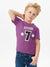 7 Star Single Jersey Crew Neck Tee Shirt For Kids-Magenta-RT232