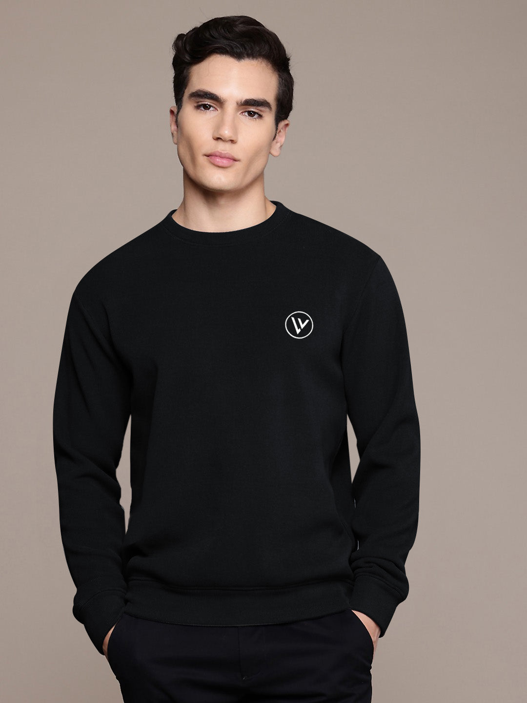 Louis Vicaci Terry Fleece Funky Style Sweatshirt For Men-Black-BE2353