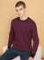 Upgrade Fashion Terry Fleece Funky Style Sweatshirt For Men-Burgundy with Black-BE2361