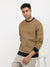 Upgrade Fashion Terry Fleece Funky Style Sweatshirt For Men-Camel with Black-BE2530