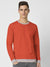 Upgrade Fashion Terry Fleece Funky Style Sweatshirt For Men-Coral Orange with Grey-BE2338