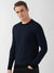 Upgrade Fashion Terry Fleece Funky Style Sweatshirt For Men-Dark Navy with Black-BE2388