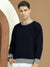 Upgrade Fashion Terry Fleece Funky Style Sweatshirt For Men-Dark Navy with Grey-BE2538