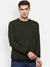 Upgrade Fashion Terry Fleece Funky Style Sweatshirt For Men-Dark Olive Green with Black-BE2376