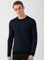 Upgrade Fashion Terry Fleece Funky Style Sweatshirt For Men-Forst Navy with Dotted Melange & Black-BE2379