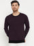 Upgrade Fashion Terry Fleece Funky Style Sweatshirt For Men-Maroon with Black-BE2507