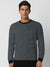 Upgrade Fashion Terry Fleece Funky Style Sweatshirt For Men-Slate Grey with Black-BE2368