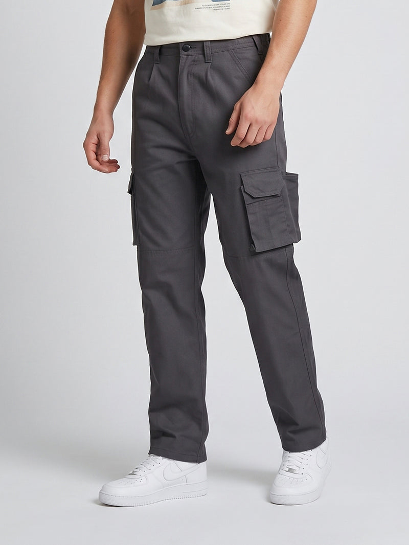 Grey Cargo Trouser For Men-BE0252