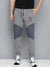 VERSACE Terry Fleece Jogger Sweatpant For Men-Grey Melange with Melange Panel-BE2713