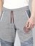 VERSACE Terry Fleece Jogger Sweatpant For Men-Grey Melange with Melnage Panel-BE2710