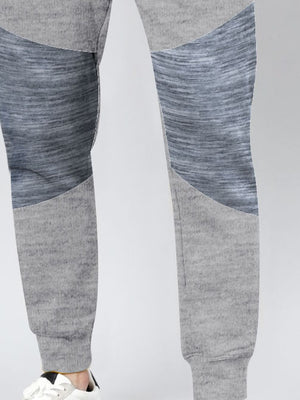 VERSACE Terry Fleece Jogger Sweatpant For Men-Grey Melange with Melnage Panel-BE2710