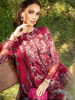 Maria B. Digital Printed Lawn Unstitched 3 Pcs Suit For Women-BE3144/BR15044